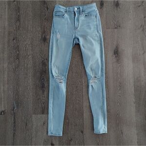 Arizona Jean Co. Distressed High Rise Jegging Skinny Jean Size 0